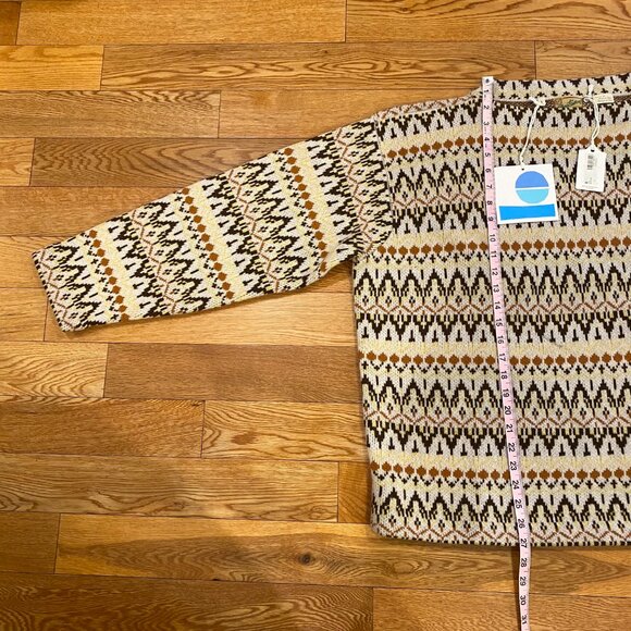 Levi's Vintage Boat Neck Sweater Men Size L Jacquard Knit Wool Blend NWT - Picture 4 of 11